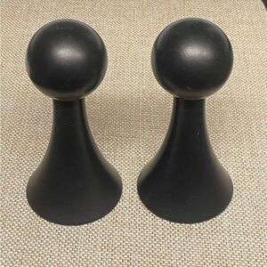 Modern Matte Black - Robe / Towel  Hanger Set - Pair